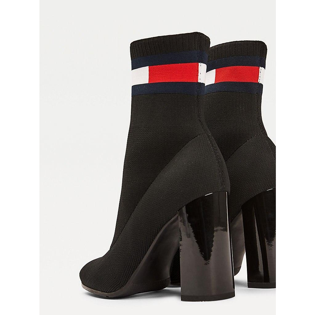 tommy hilfiger sock heeled boots