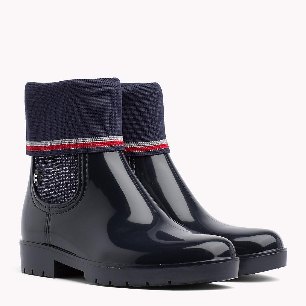 tommy hilfiger sock rain boot