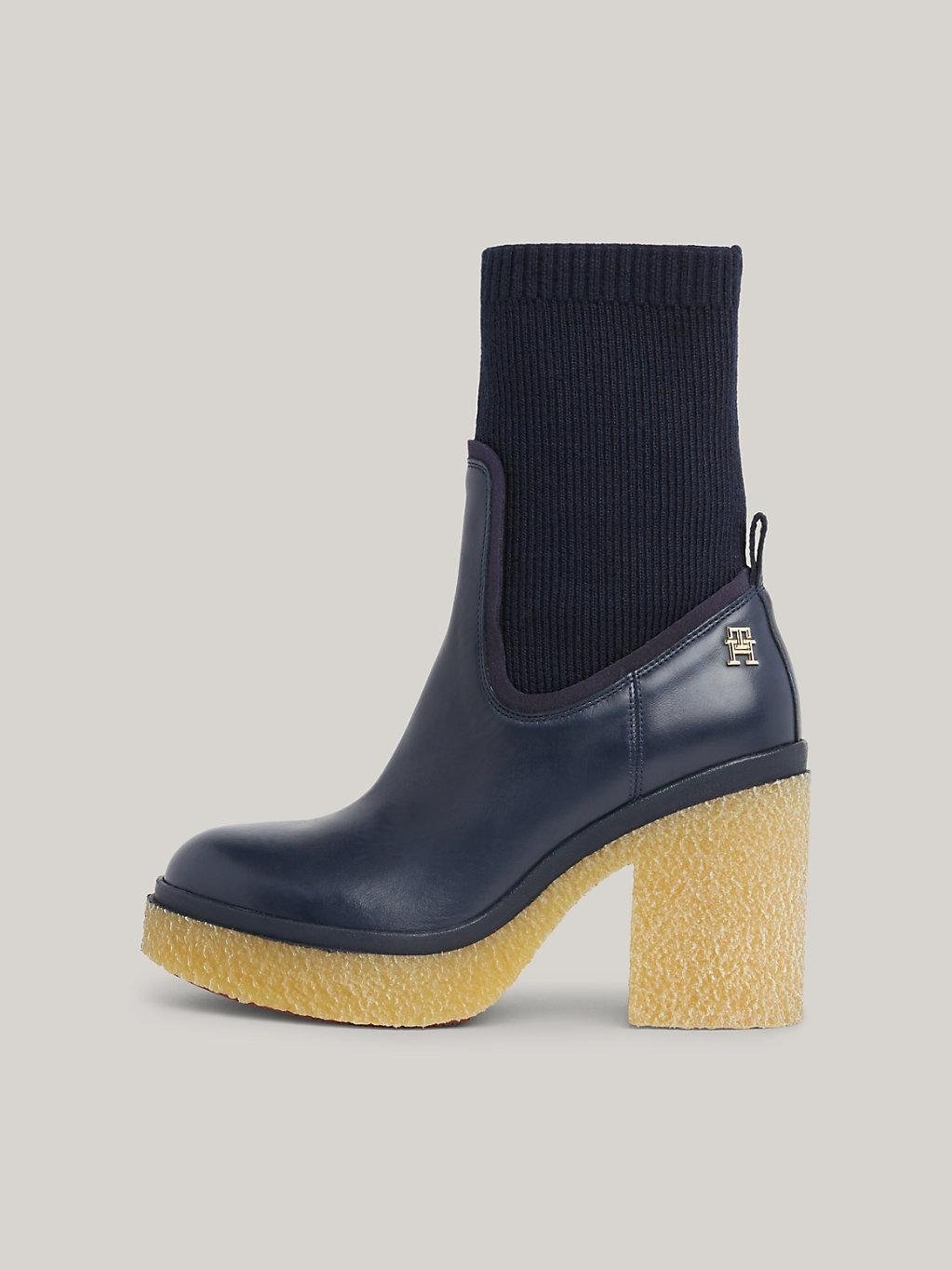 Tommy hilfiger metallic hot sale heeled chelsea boot