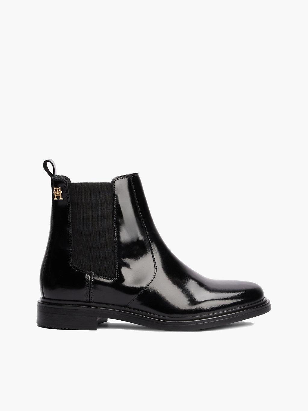 Tommy Hilfiger Patent Leather Chelsea Boots in Black Lyst UK
