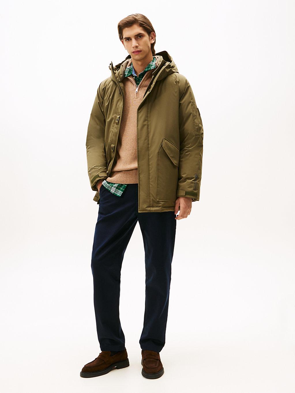 Winterjacke Tommy Hilfiger Daunenjacke Oliv Hooded Jacket Tommy