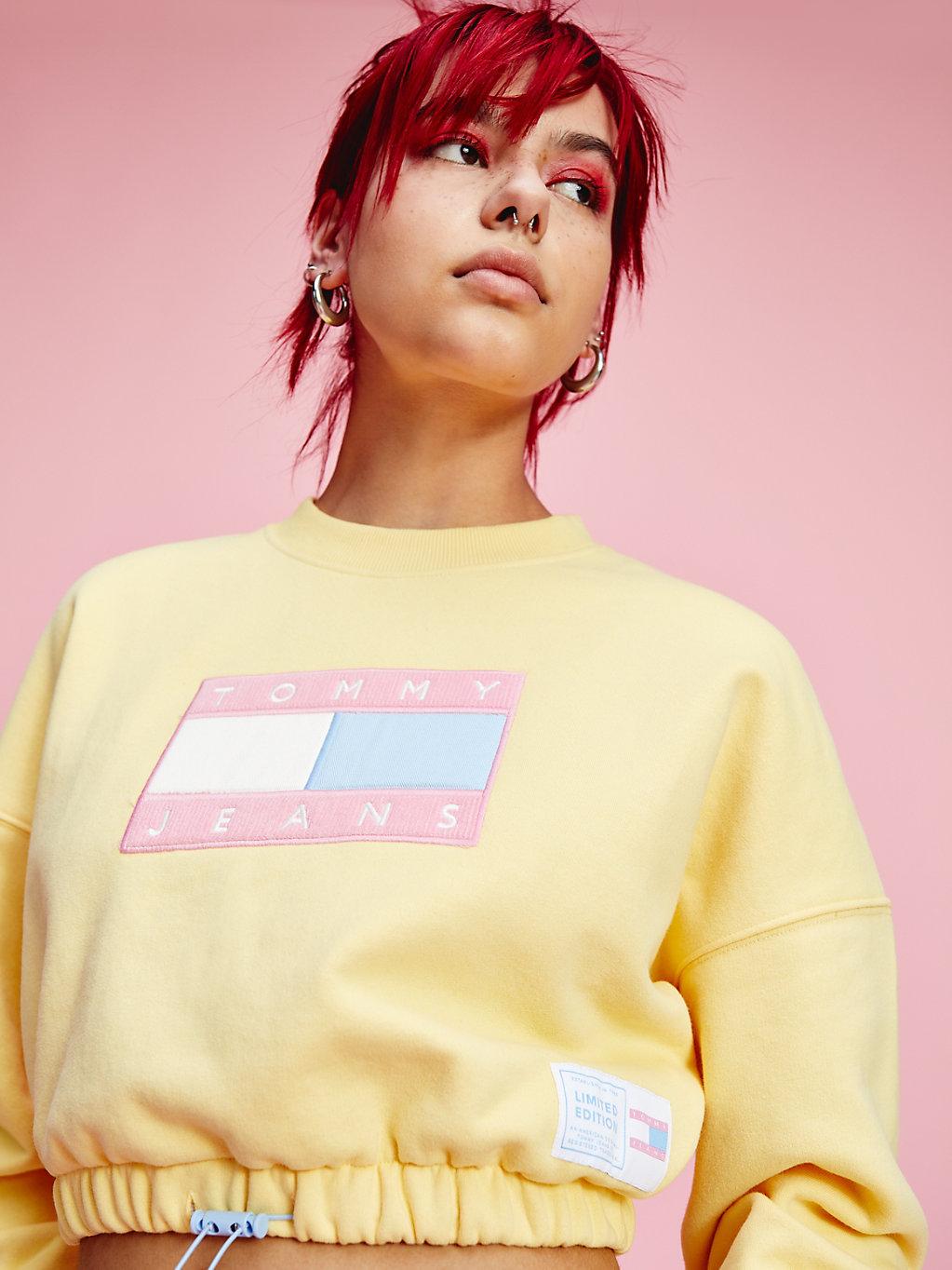 Tommy Hilfiger Denim Pastel Sweatshirt mit Flag | Lyst DE