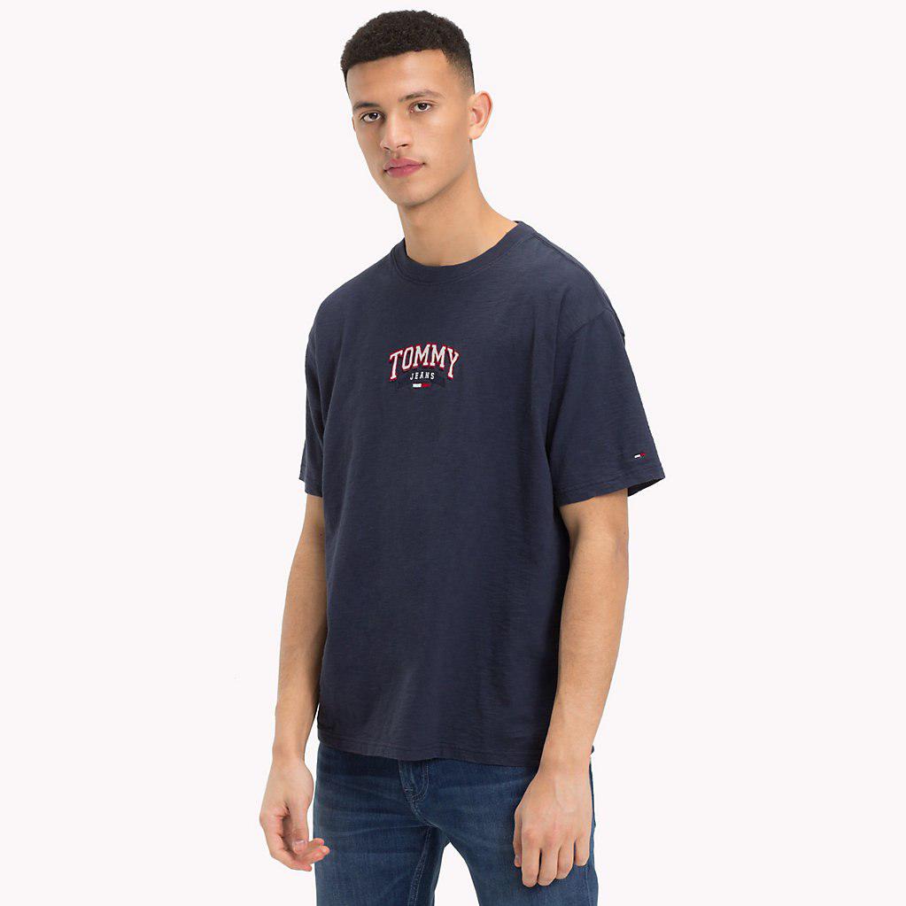 tommy jeans embroidered logo tee