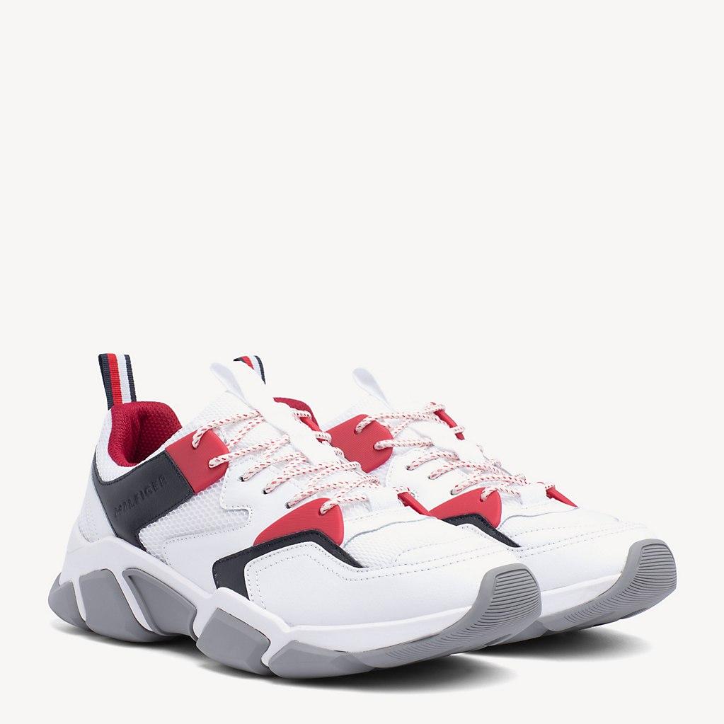 tommy hilfiger chunky mixed trainers
