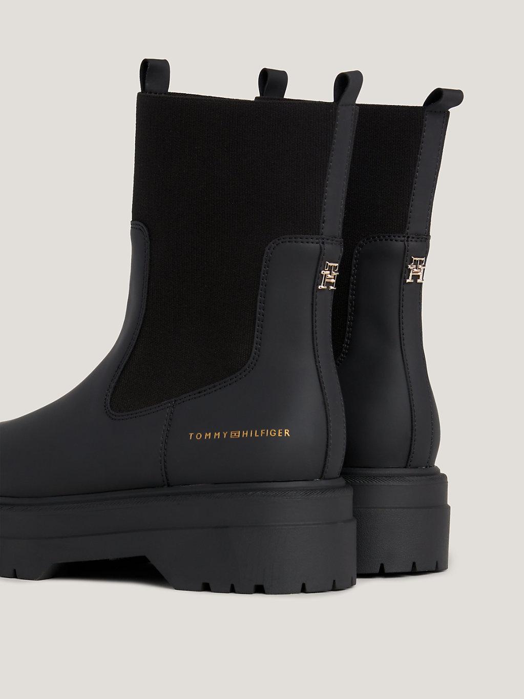 Tommy Hilfiger Chunky Cleat Rain Boots in Black Lyst UK