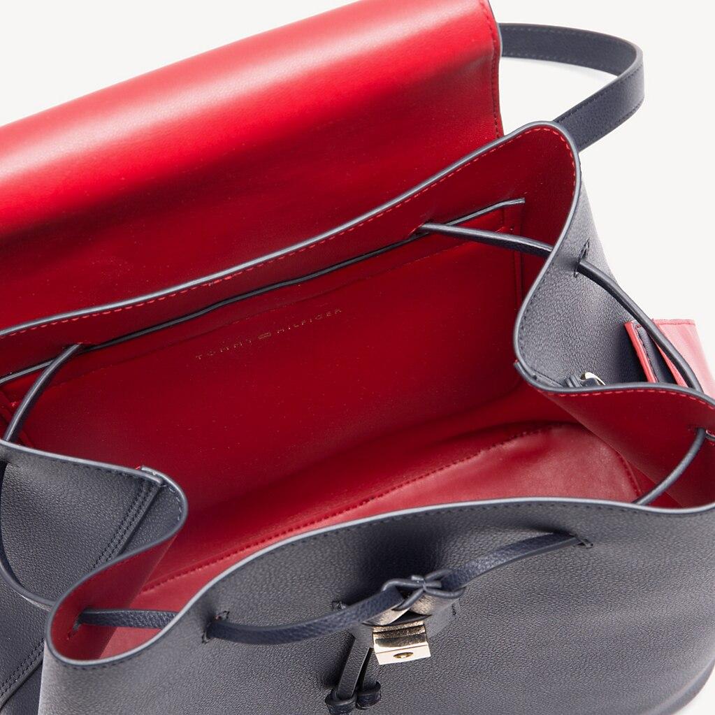 drawstring monogram tommy backpack
