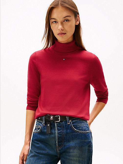 Kurzarm Pullover Hilfiger Pulli Damen Rot Norweger Pullover Esprit