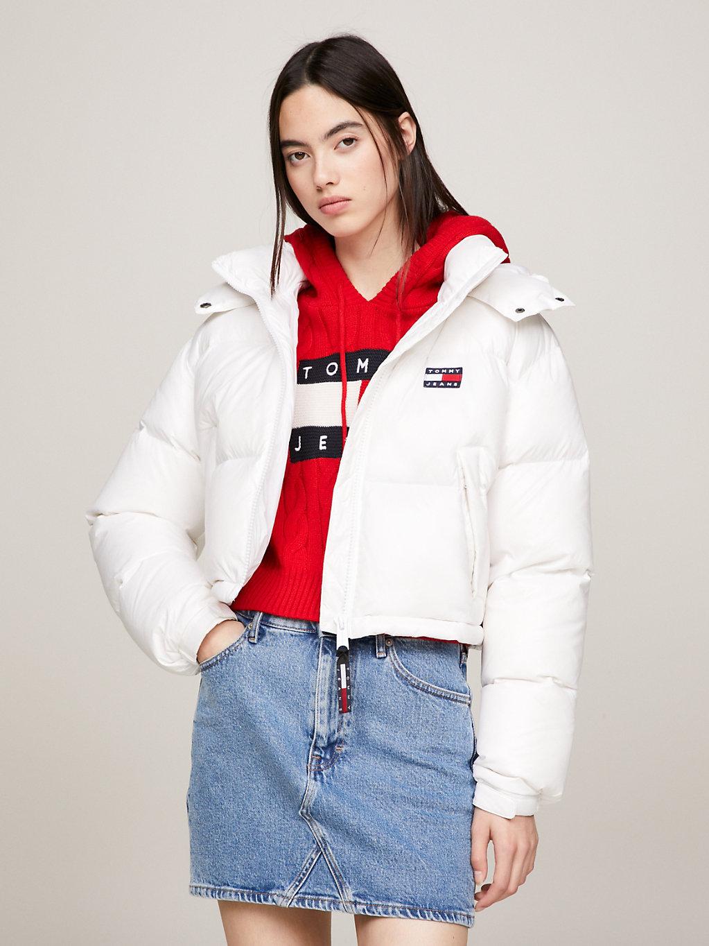 Tommy hilfiger shop white puffer jacket
