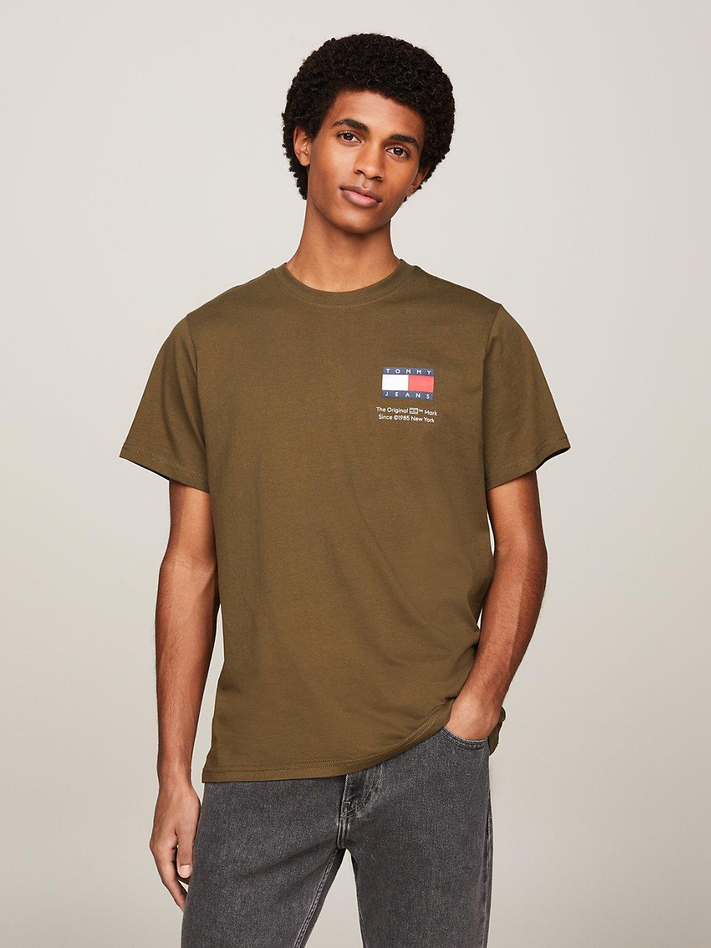 Olive green tommy hilfiger t shirt deals