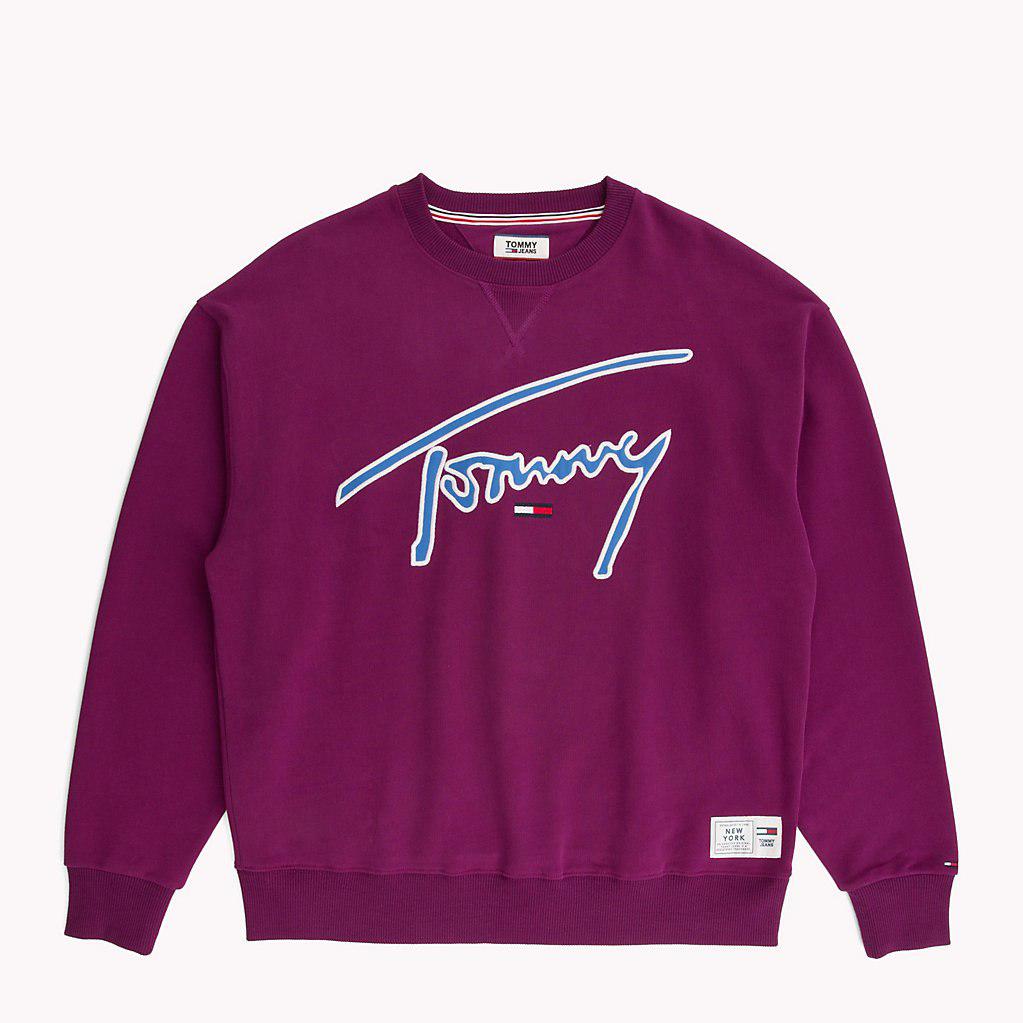 purple tommy hilfiger sweater