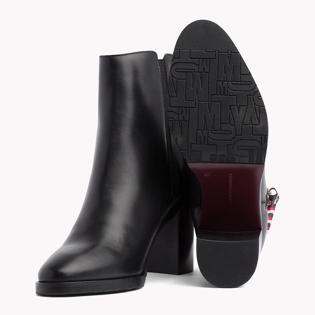 tommy hilfiger zip detail biker boots