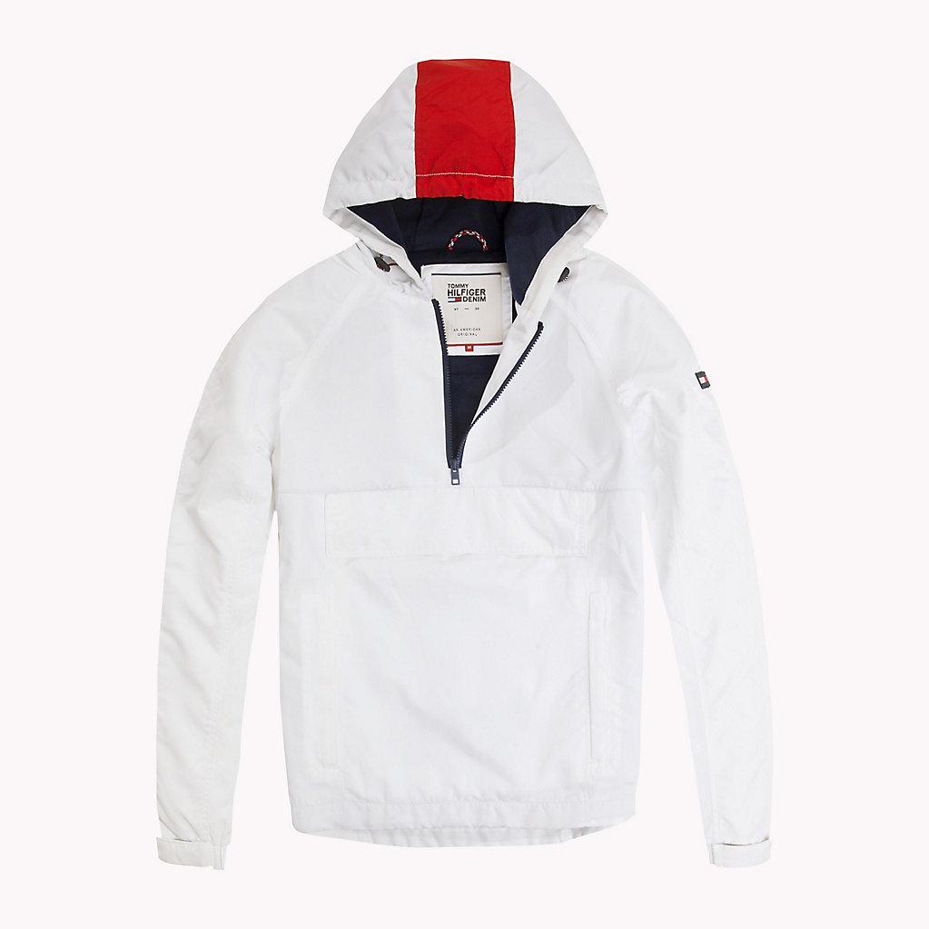 Tommy Hilfiger Synthetic Nylon Pullover Jacket in White for Men - Lyst