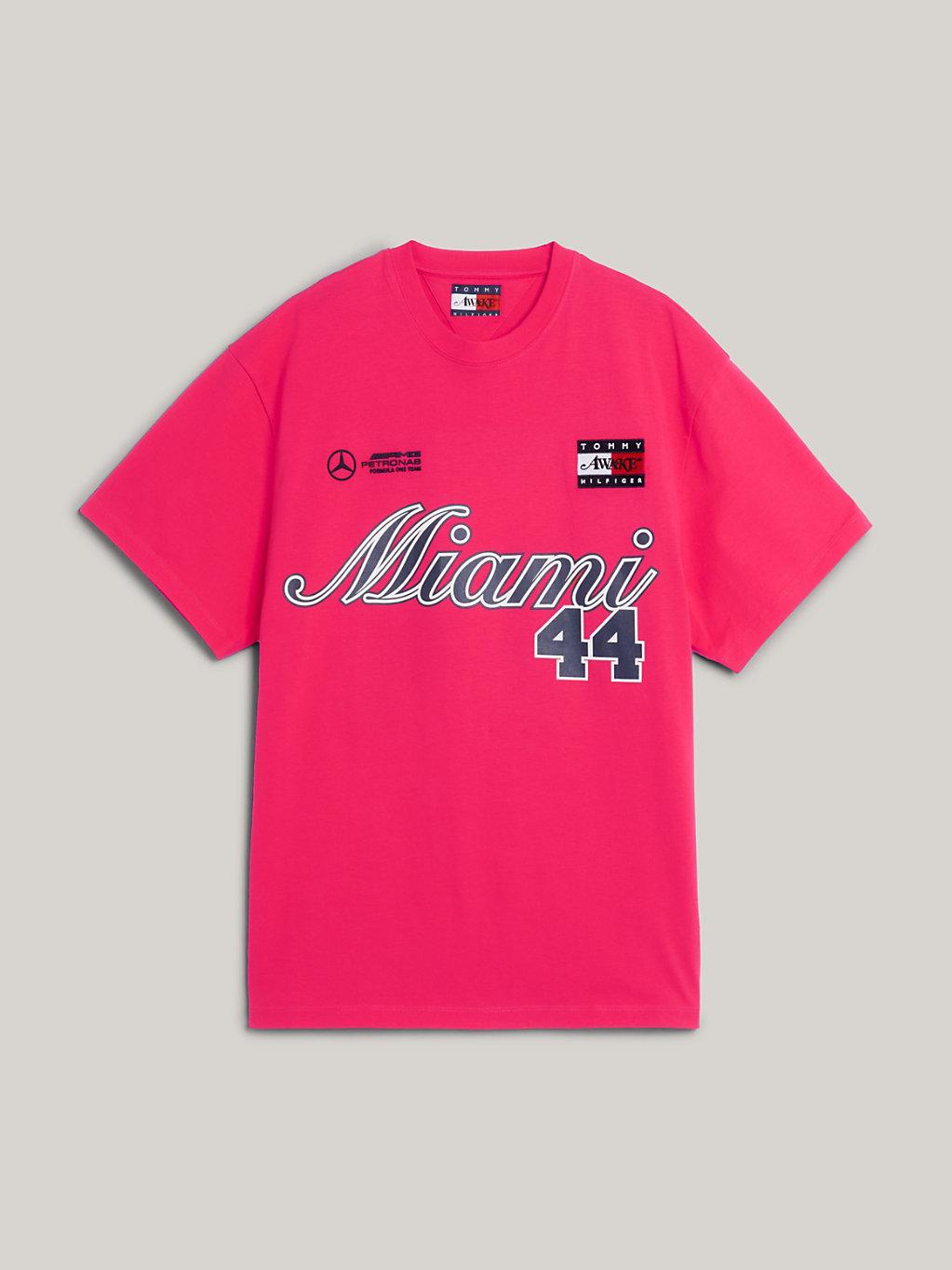 Tommy Hilfiger Tommy X Mercedes-amg F1 X Awake Ny Back Logo T-shirt in Pink  for Men | Lyst UK