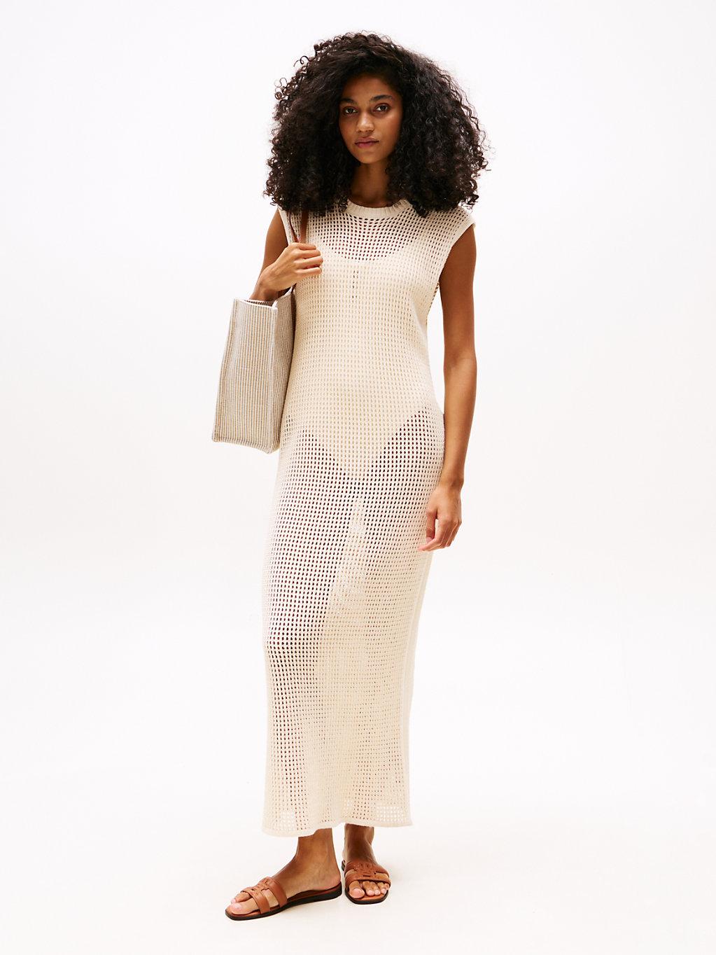 tommy hilfiger crochet dress Sleeveless Crochet Midi Dress