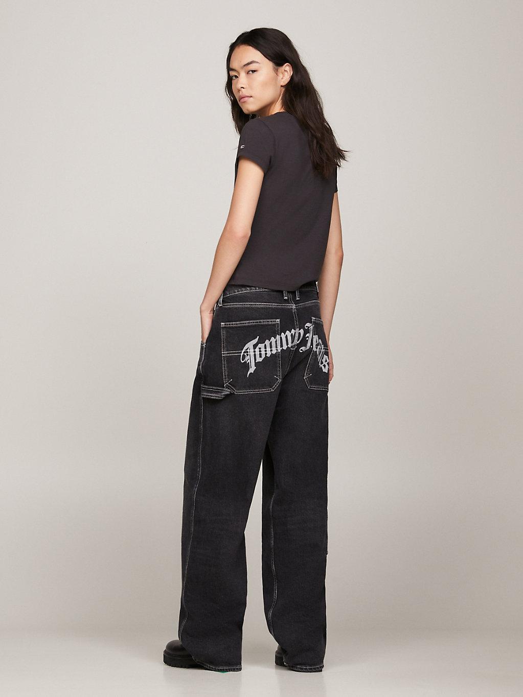 Tommy Hilfiger Daisy Low Rise Baggy Black Jeans in Blue Lyst UK