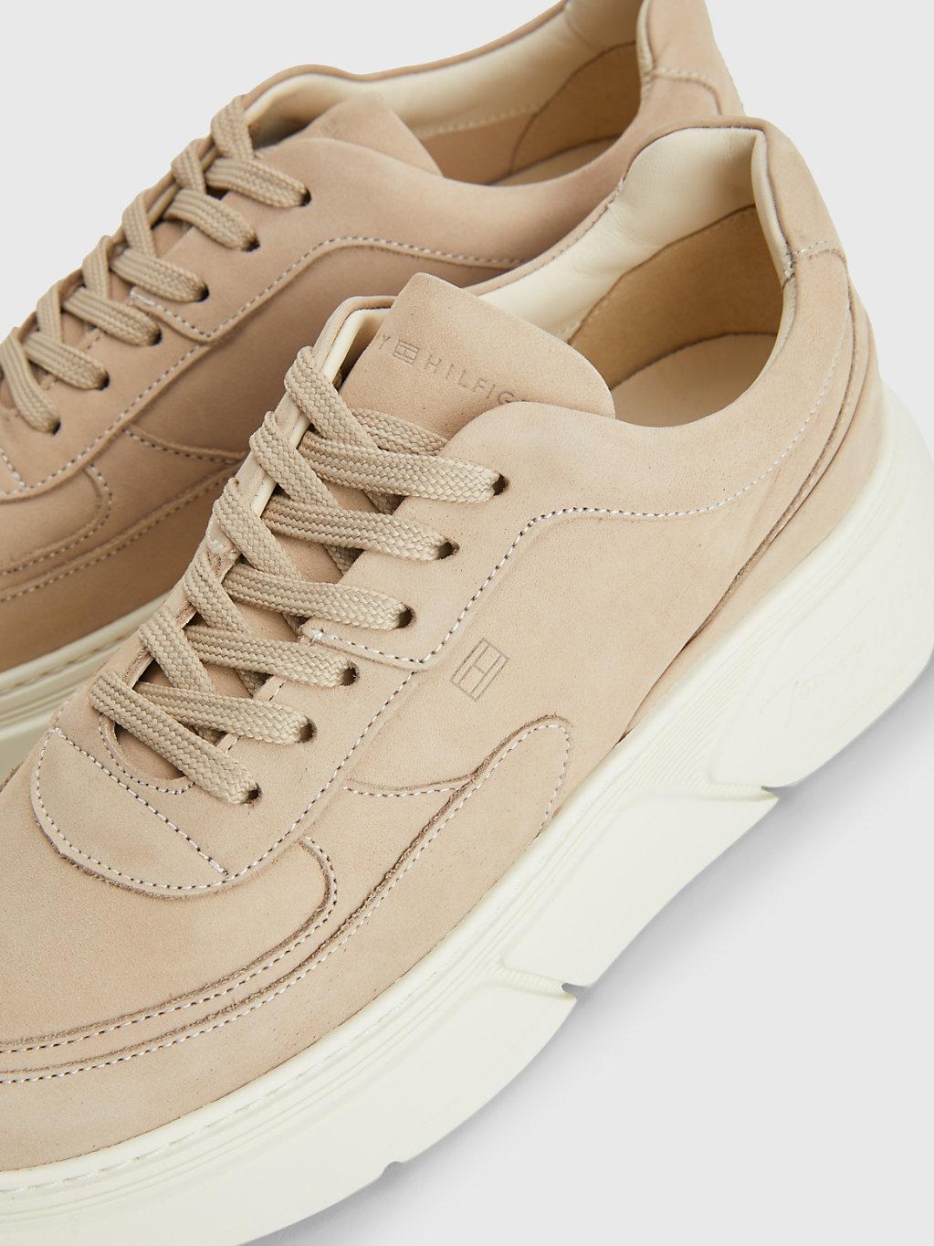 Nubuck Leather Chunky Sole Trainers