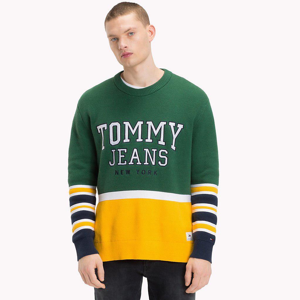 tommy jeans jumper yellow