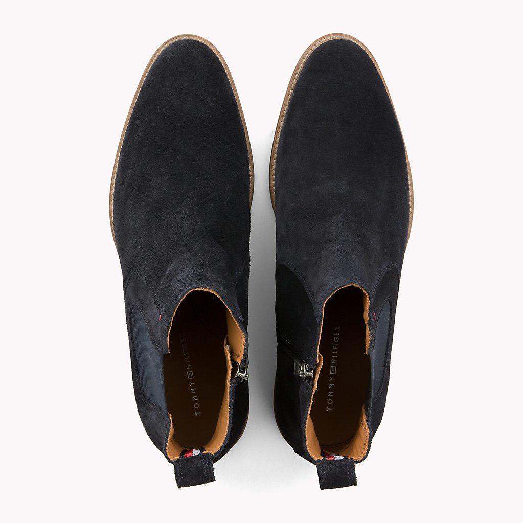 tommy hilfiger classic suede chelsea boots