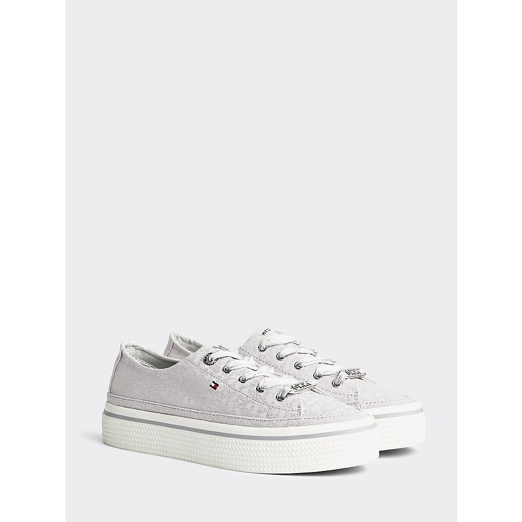 tommy hilfiger monogram flatform trainers