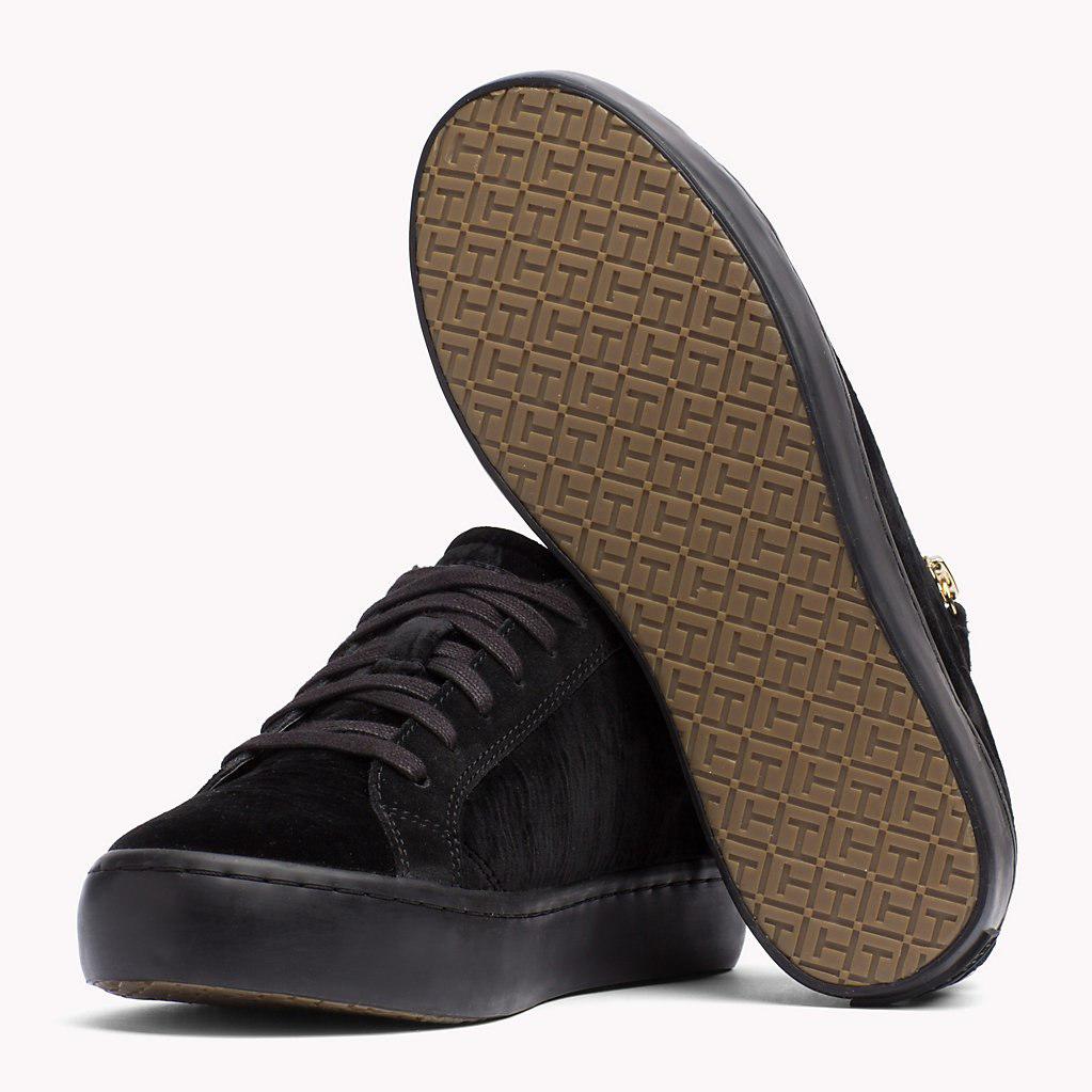 tommy hilfiger zipped velvet trainers