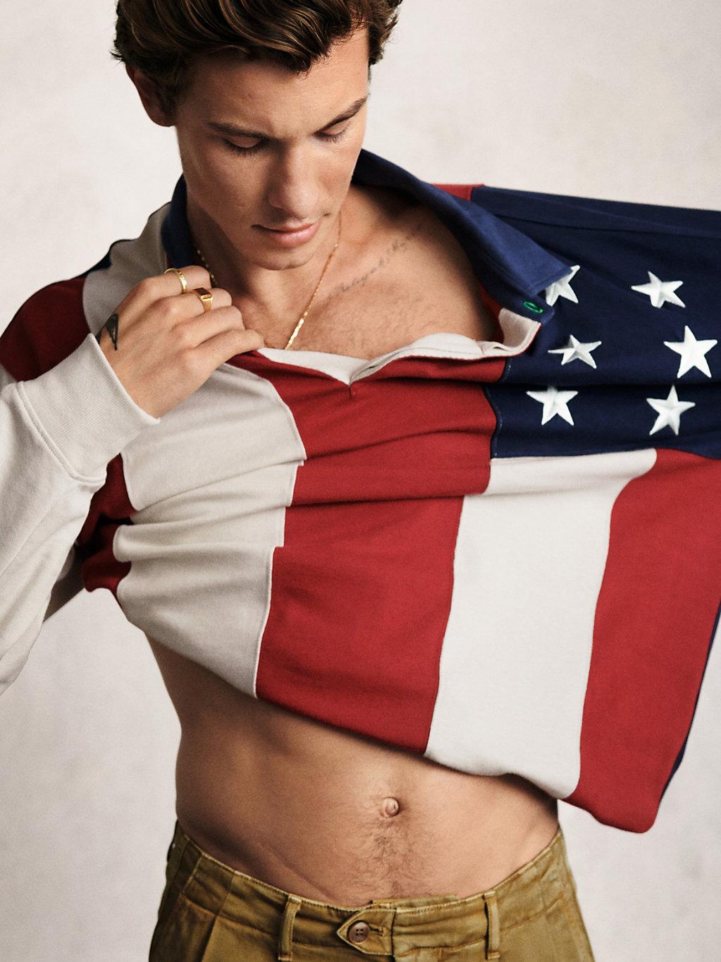 Tommy Hilfiger X Shawn Mendes Stars And Stripes Rugby Shirt in Red