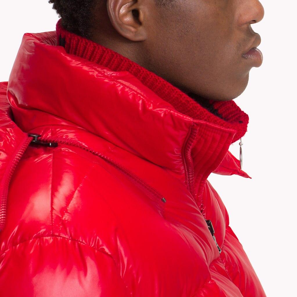 tommy hilfiger shiny puffer jacket