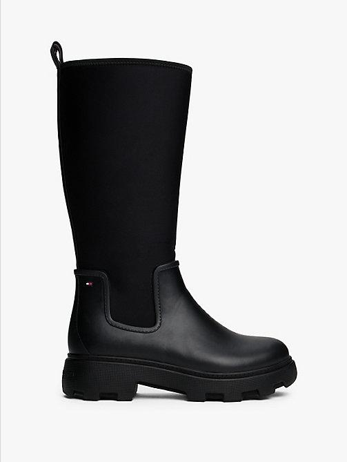 Amazon Hilfiger Gummistiefel Damen Schwarz Gummistiefel Mit