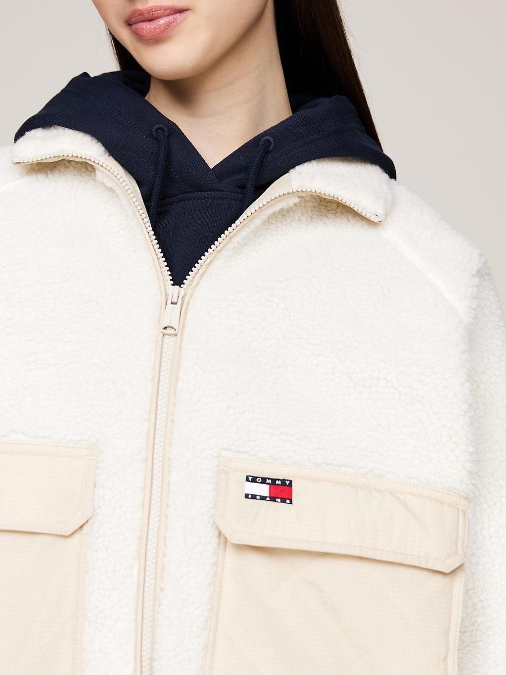 Hilfiger Teddy Jacket Tommy Hilfiger Teddy Fleece Cropped Bomber