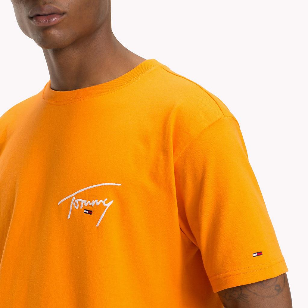 tommy signature hoodie orange