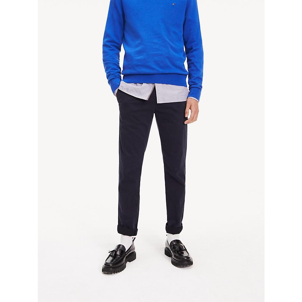 Tommy Hilfiger Cotton Bleecker Th Flex Slim Fit Chinos in Blue for Men - Lyst