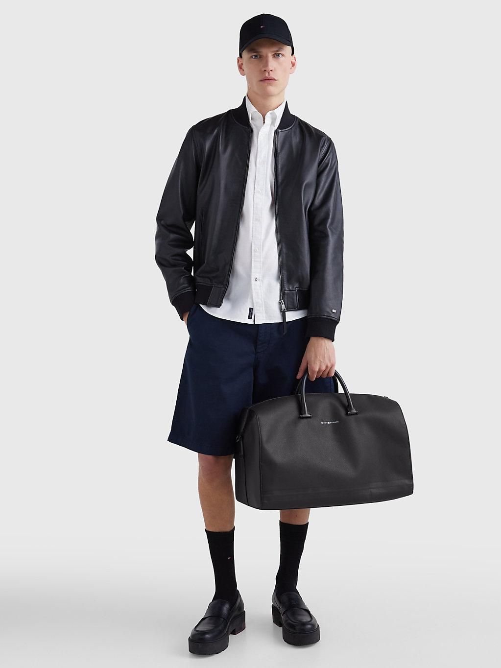 Hilfiger Th Business Leather Duffel Bag in Black for Men | UK