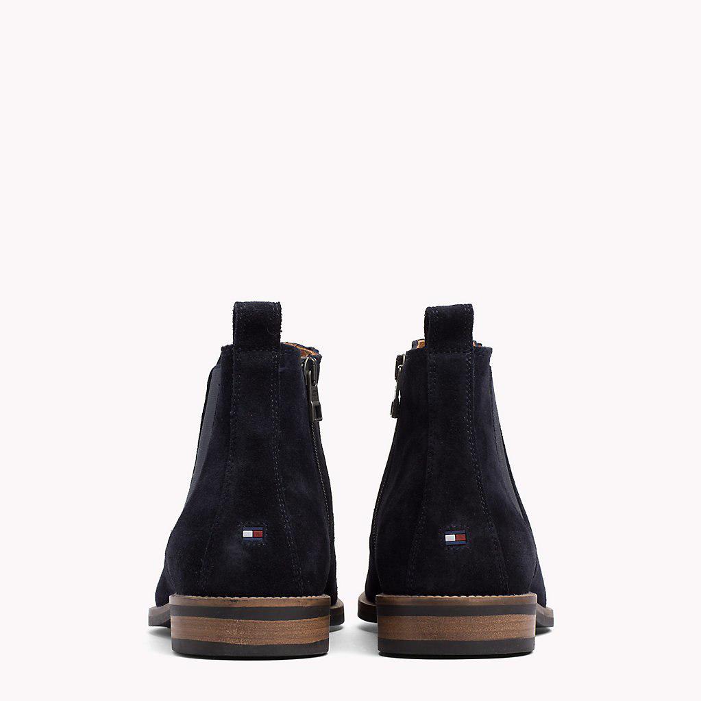 tommy hilfiger classic suede chelsea boots