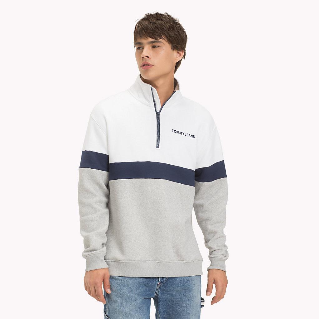 tommy jeans retro mock neck jumper