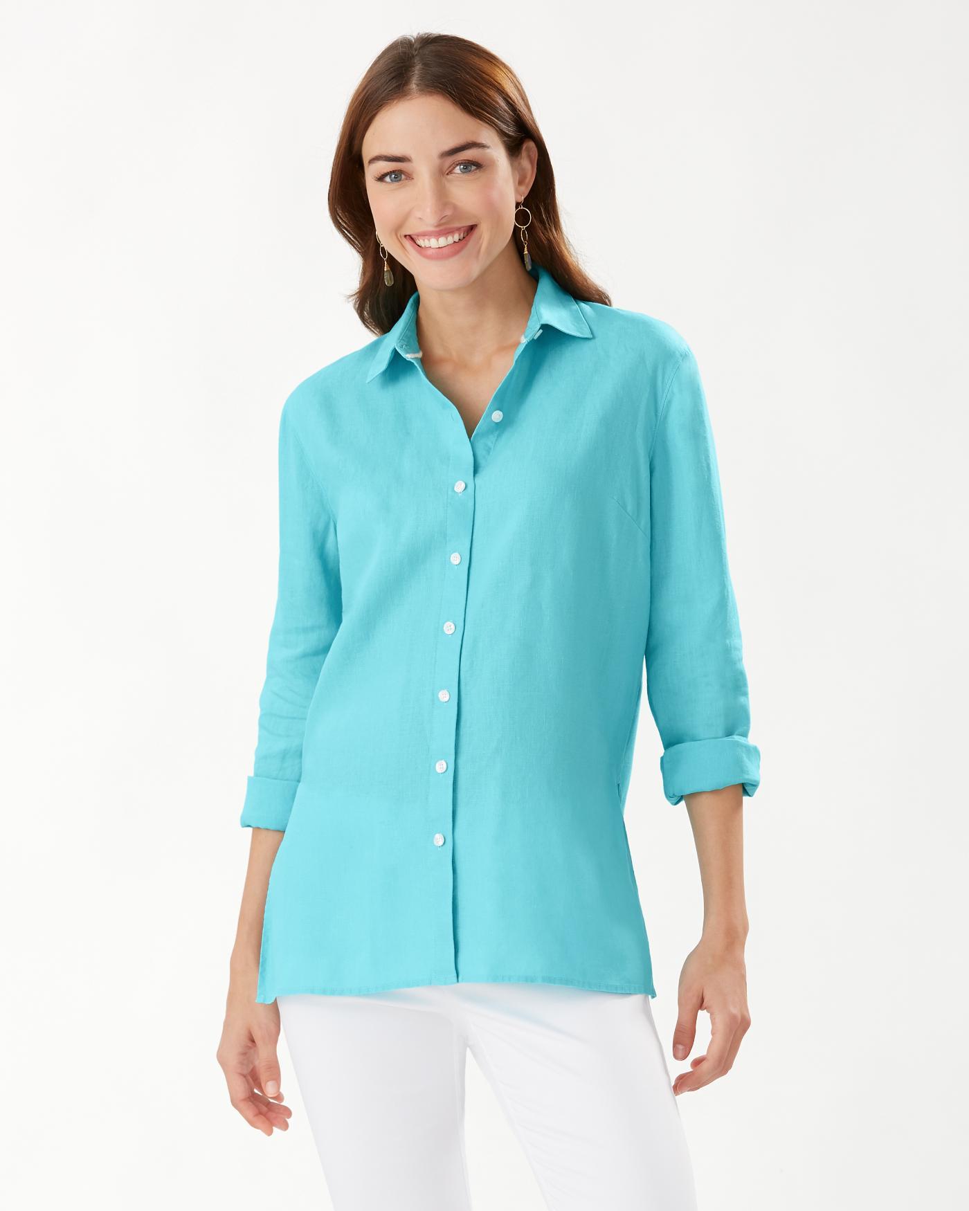 tommy bahama womens linen shirt