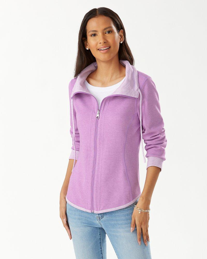 purple sweatshirt with sun