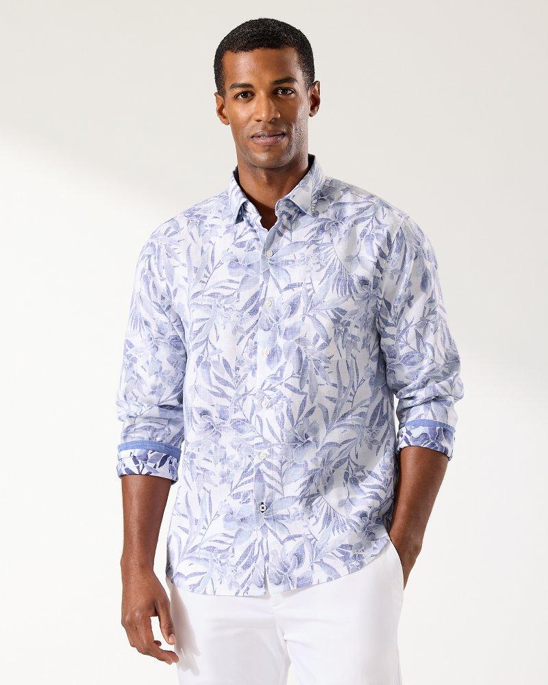 Tommy Bahama Monarch Bay Long-sleeve Linen-blend Shirt in Blue for Men ...