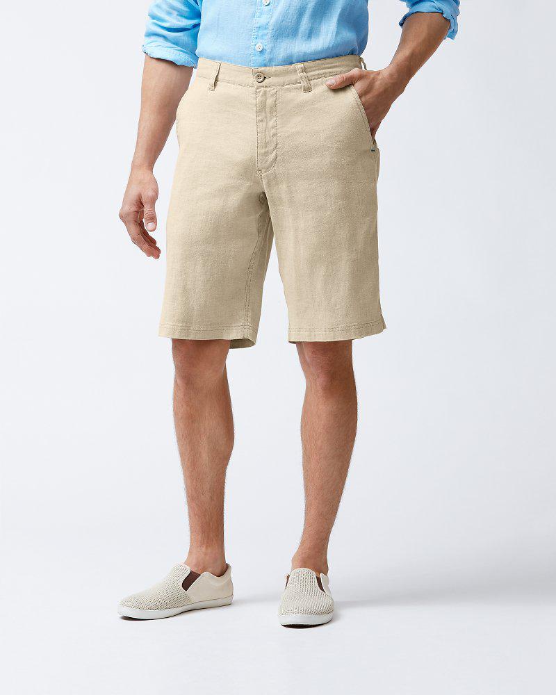 Tommy Bahama Beach Linen 12inch Shorts in Stone Khaki (Natural) for