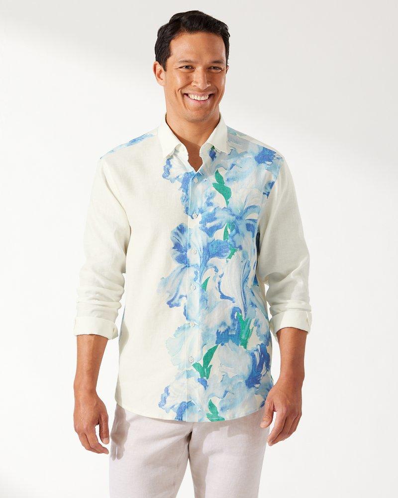 Tommy Bahama Barbados Breeze Fine Vines Stretch-linen Shirt in Blue for ...