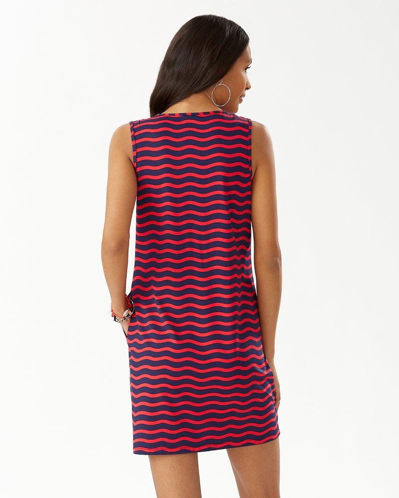 Tommy Bahama Synthetic Sea Swell Split-neck Dress in Red - Lyst