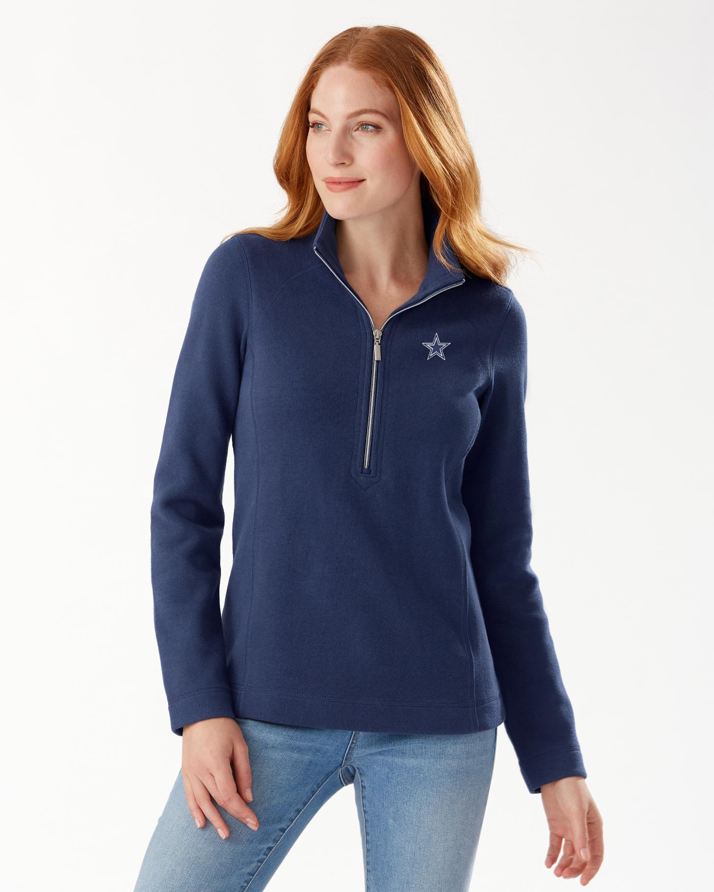 Download Tommy Bahama Cotton Nfl Aruba Half-zip Sweatshirt in Blue ...
