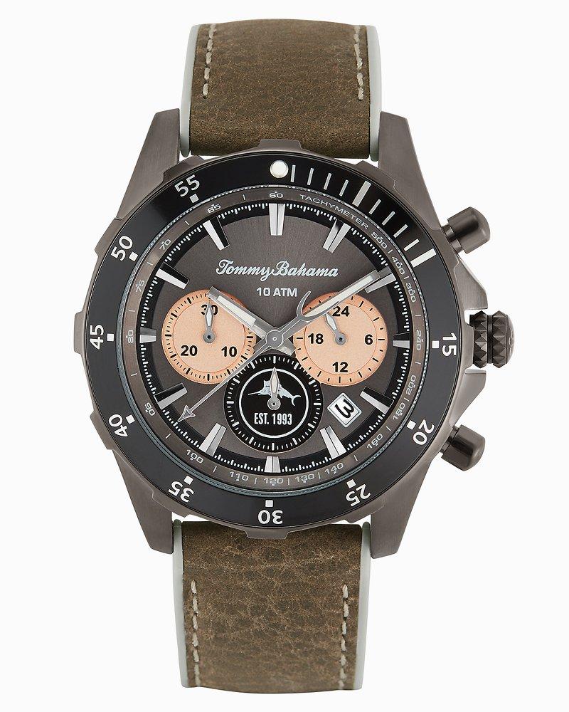 Tommy Bahama Leather Atlantis Diver Chronograph Watch for Men - Lyst
