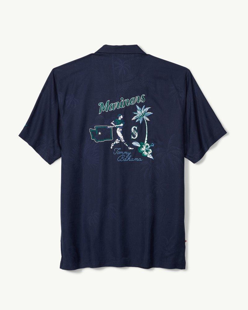 Tommy Bahama Silk Mlb® Mariners® Bases Loaded Camp Shirt in Blue for