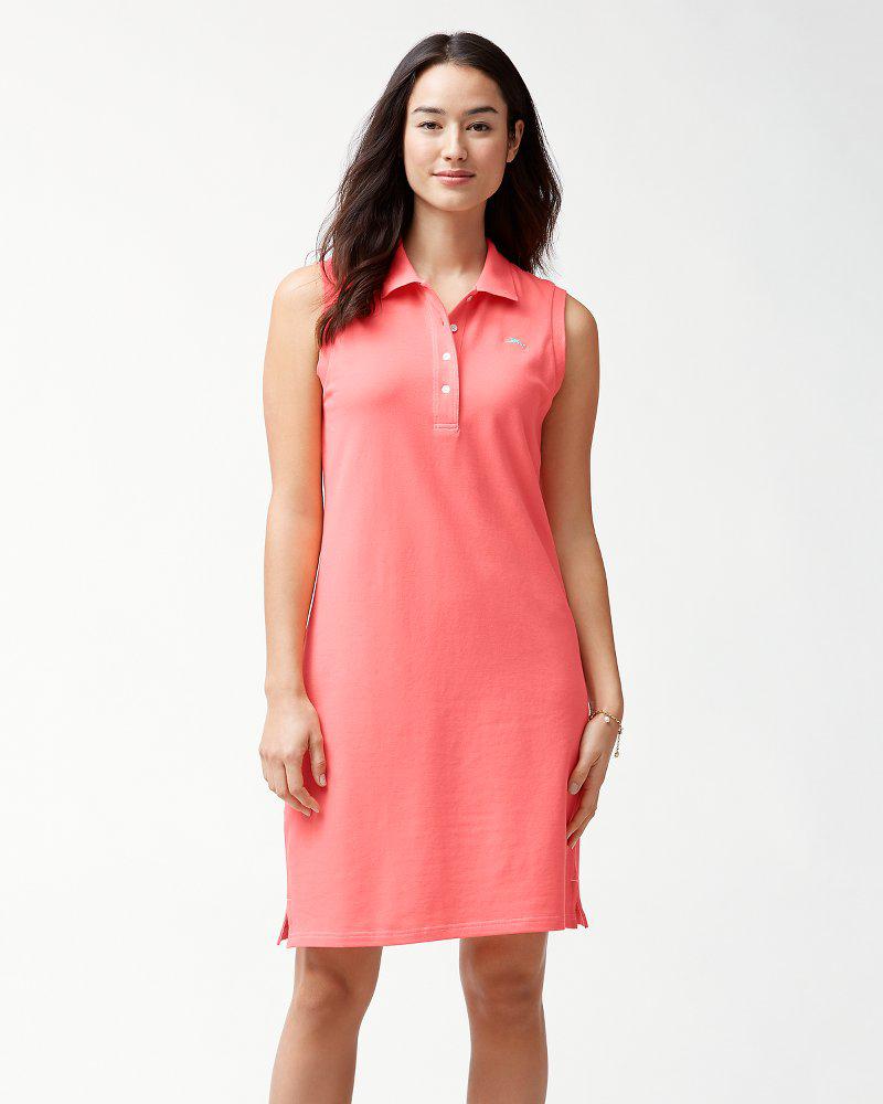 Tommy Bahama Cotton Paradise Classic Sleeveless Polo Dress in Pink - Lyst