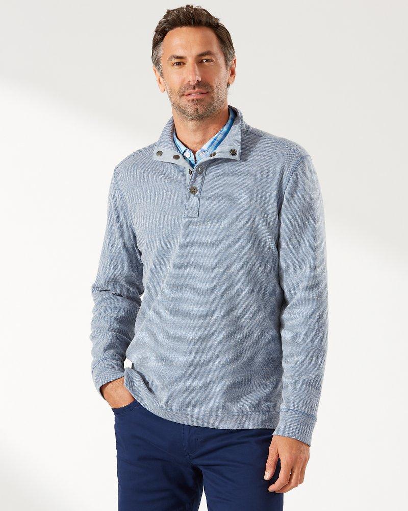 Tommy Bahama Salt Point Half-snap Mock Sweatshirt in Blue for Men | Lyst