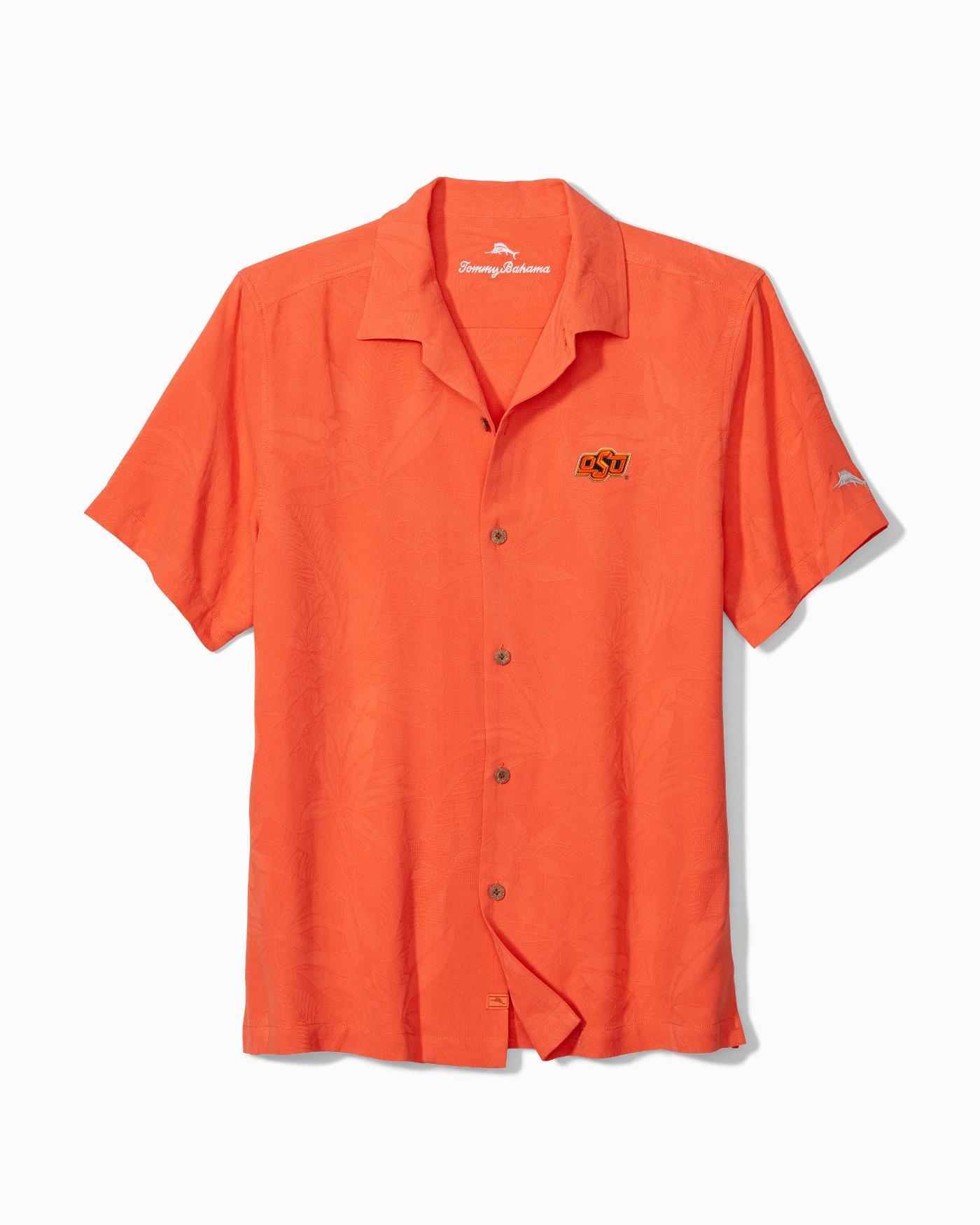 Tommy Bahama Silk Collegiate Al Fresco Tropics Camp Shirt in Orange for ...