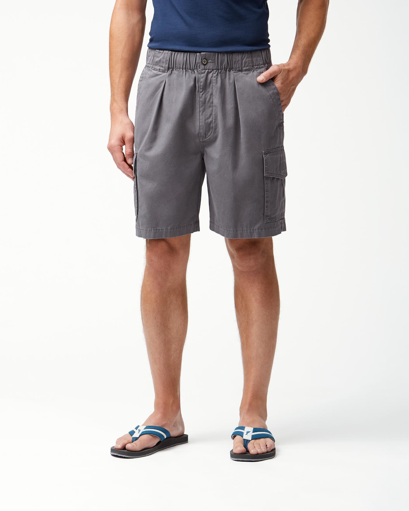 Tommy Bahama Cotton Bahama Survivor 8inch Elasticwaist Shorts in Gray