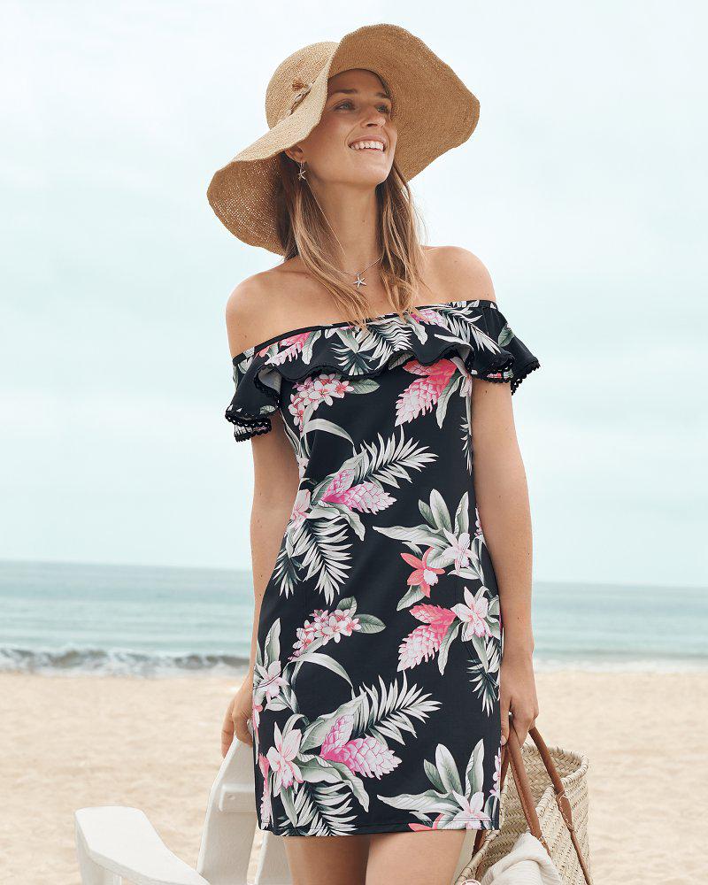 ginger flowers ruffle swim dress