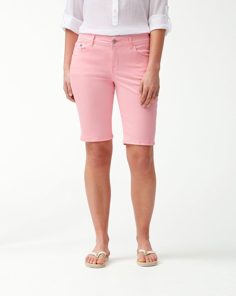 Tommy Bahama Afton Denim 11inch Bermuda Shorts in Soft Flamingo (Pink