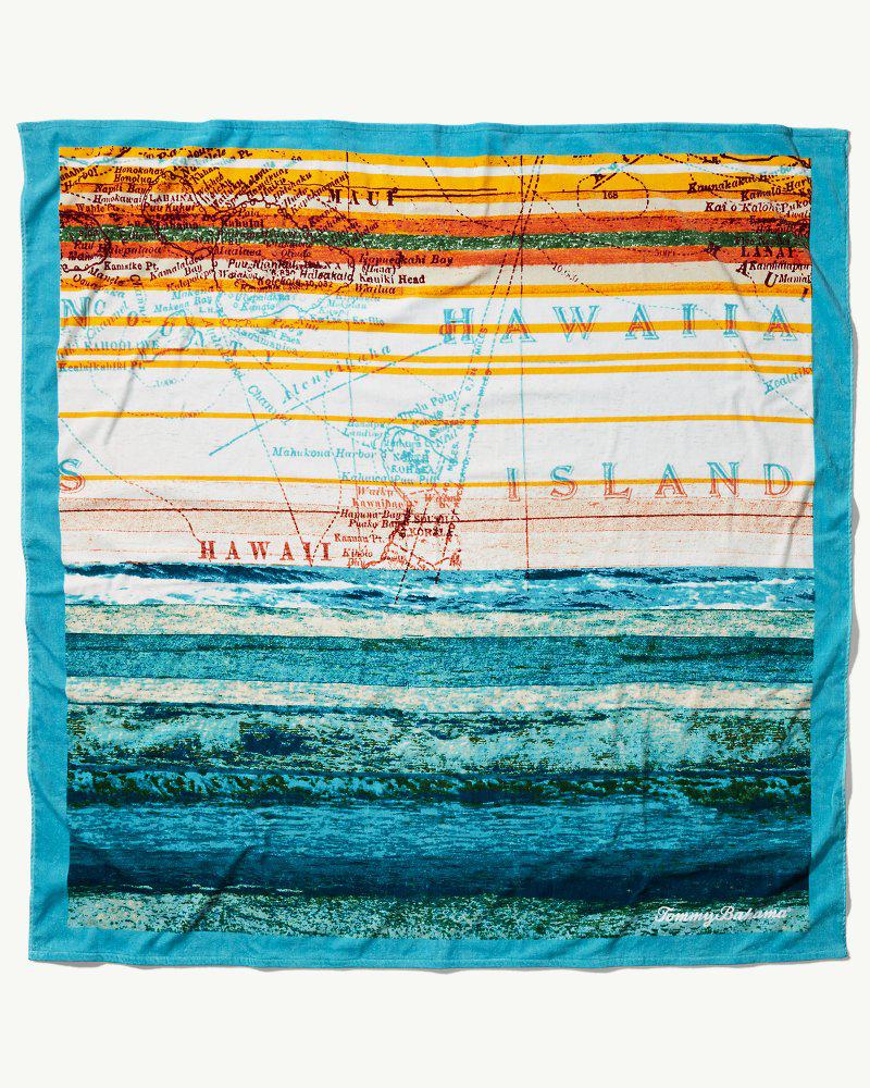 Tommy Bahama Cotton Map Print Beach Blanket in Blue Lyst