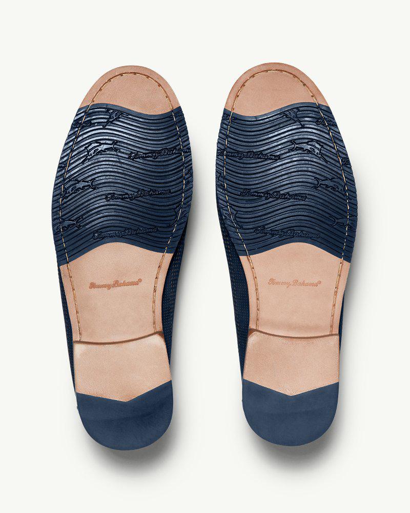 Tommy Bahama Leather Felton Nubuck Slipon Shoes in Navy